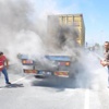 TIR sürücüsü isyan etti ! TIR sürücüsü isyan etti !