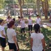 Parkta 'öz savunma' öğrendiler Parkta 'öz savunma' öğrendiler