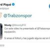 Pique, Trabzonspor'un paylaşımını beğendi
