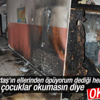 Şırnak'ta teröristlerin yaktığı okul görüntülendi Şırnak'ta teröristlerin yaktığı okul görüntülendi