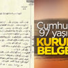 97 yıl önce kurulan Cumhuriyet'in kuruluş belgeleri 97 yıl önce kurulan Cumhuriyet'in kuruluş belgeleri
