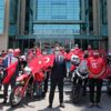 Bakan Kasapoğlu, motosikletçileri Gençlik ve Spor Bakanlığı’nda karşıladı