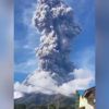 Sinabung yanardağı patladı