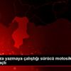 Polisin ceza yazmaya çalıştığı sürücü motosikletini ...