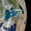 Karadeniz'in uzaydan görünümü Karadeniz'in uzaydan görünümü