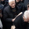 Üsküp'te Davutoğlu'na sarılan yaşlı adam ağladı