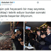 Gül sevince tribünde ortak oldu