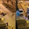 Telsizle polisin başına defalarca vuran saldırganın görüntüleri ortaya çıktı