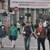 Belçika sokaklarında maske zorunluluğu Belçika sokaklarında maske zorunluluğu