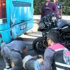 TEM de iki katlı otobüse arkadan çarpan motosikletin ... TEM de iki katlı otobüse arkadan çarpan motosikletin ...