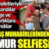 ﻿Beşiktaş muhabirlerinden yağmur selfiesi