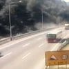 BOLU Lüks cipin TIR a çarpma anı güvenlik kamerasında