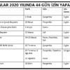 Enuygun.com hesapladı: 2020 de 44 gün izin fırsatı