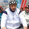 Cumhurbaşkanı Erdoğan pedal çevirdi! Cumhurbaşkanı Erdoğan pedal çevirdi!
