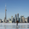 Dev Ontario Gölü dondu Dev Ontario Gölü dondu