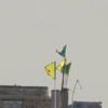 Akçakale'nin karşısındaki Tel Abyad'a PYD/YPG flamaları asıldı
