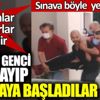 ﻿Engelli genci sırtlayıp koşmaya başladılar. Sınava böyle yetiştirdiler
