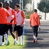 Trabzonspor'da gergin antrenman Trabzonspor'da gergin antrenman
