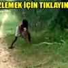 Dev yılanı yerden yere vurdu Dev yılanı yerden yere vurdu