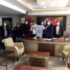 Başkan Zelyurt a taraftarlardan ziyaret Başkan Zelyurt a taraftarlardan ziyaret