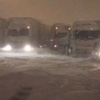 TEM Otoyolu'nda TIR'lar mahsur kaldı