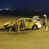 ﻿Seyir halindeki otomobil alev alev yandı