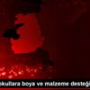 Özalp ta okullara boya ve malzeme desteği