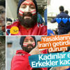 İranlı kadınlar sahte sakallarla maça gidiyor İranlı kadınlar sahte sakallarla maça gidiyor