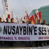 HDP’lilerden Nusaybin protestosu HDP’lilerden Nusaybin protestosu
