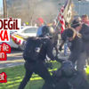 Donald Trump’ın destekçileri ile Antifa örgütü üyeleri birbirine girdi