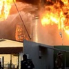 Ukrayna'da petrol depolarında yangın Ukrayna'da petrol depolarında yangın