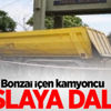 Bonzai içen kamyoncu kışlaya daldı! Bonzai içen kamyoncu kışlaya daldı!