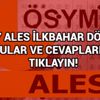 ALES 2017 ilkbahar dönemi sınav soruları ve cevapları osym.gov.tr’de yayınlandı mı?