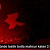 Baraj gölünde lastik botla mahsur kalan 2 kişi kurtarıldı