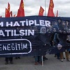 1 Mayıs yürüyüşünde iğrenç ötesi pankart