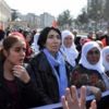 HDP'li Ayşe Başaran, terörist cenazesinde! HDP'li Ayşe Başaran, terörist cenazesinde!