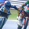 Motosiklet yarışlarında skandal görüntü Motosiklet yarışlarında skandal görüntü