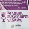 Atakum Belediyesi çalışanları 75 metrekarelik pankart asarak İstanbul Sözleşmesi'ne destek verdi