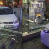 Arabayla dükkana daldı!