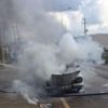 Aydın'da seyir halindeyken alev alan otomobil yandı