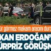 Başkan Erdoğan Üsküdar'da makam aracını durdurarak vatandaşlarla sohbet etti fotoğraf çektirdi