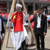 Balıkesir'deki eylemde Mao'yu astılar Balıkesir'deki eylemde Mao'yu astılar