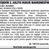 ESKİŞEHİR 2. ASLİYE HUKUK MAHKEMESİ'NDEN ESKİŞEHİR 2. ASLİYE HUKUK MAHKEMESİ'NDEN