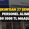 İŞKUR'dan onlarca şehre personel alımı yapılıyor! İŞKUR 2600 3000 TL maaşla başvuru şartlarını açıkladı İŞKUR'dan onlarca şehre personel alımı yapılıyor! İŞKUR 2600 3000 TL maaşla başvuru şartlarını açıkladı