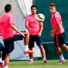 Suarez bir ay sonra antrenmana çıkabildi Suarez bir ay sonra antrenmana çıkabildi