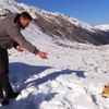 Aç kalan tilkiyi poğaça ile beslediler
