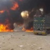 Rus uçakları Kilis sınırında TIR'ları vurdu