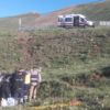 Otomobil şarampole devrildi: 3 yaralı Otomobil şarampole devrildi: 3 yaralı