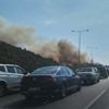 İzmir'de otoyol kenarında yangın!