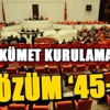 Hükümet kurulamazsa çözüm 45+1